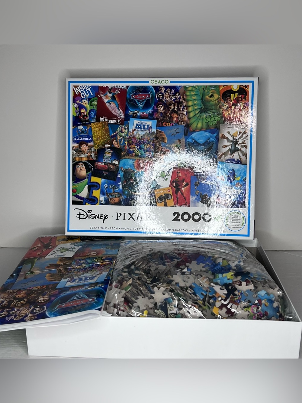 Ceaco Disney Pixar 2000 Pc Jigsaw Puzzle Movie Posters Nemo Coco Brave Up Wall-e
